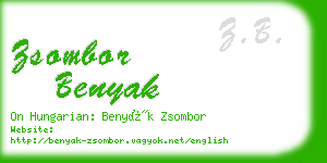 zsombor benyak business card